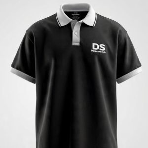 DorponStyle DS Polo Shirt - Premium Cotton Pique | Black-White Combo | M-2XL